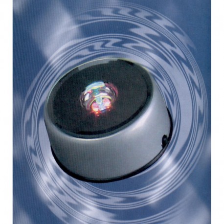 SOCLE LUMINEUX TOURNANT Ã  COULEURS ALTERNANTES, PLATEAU DIAMETRE 10 cm