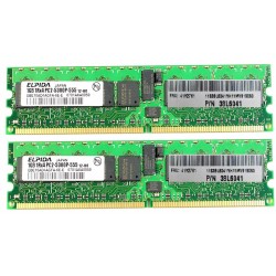 KIT MEMOIRE 2 GO DDR2 IBM ELPIA 2x1 Go 667 MHz DDR2 Pc2-5300p ECC 38L6041